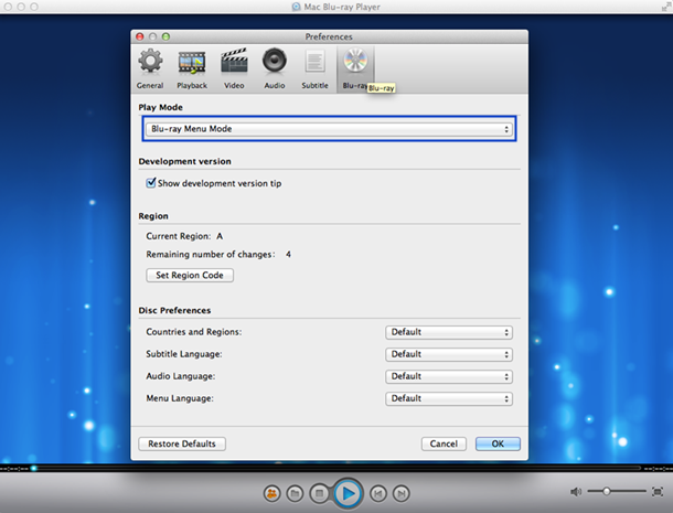 Play Blu-ray Menu on Mac with Mac Blu-ray Player
